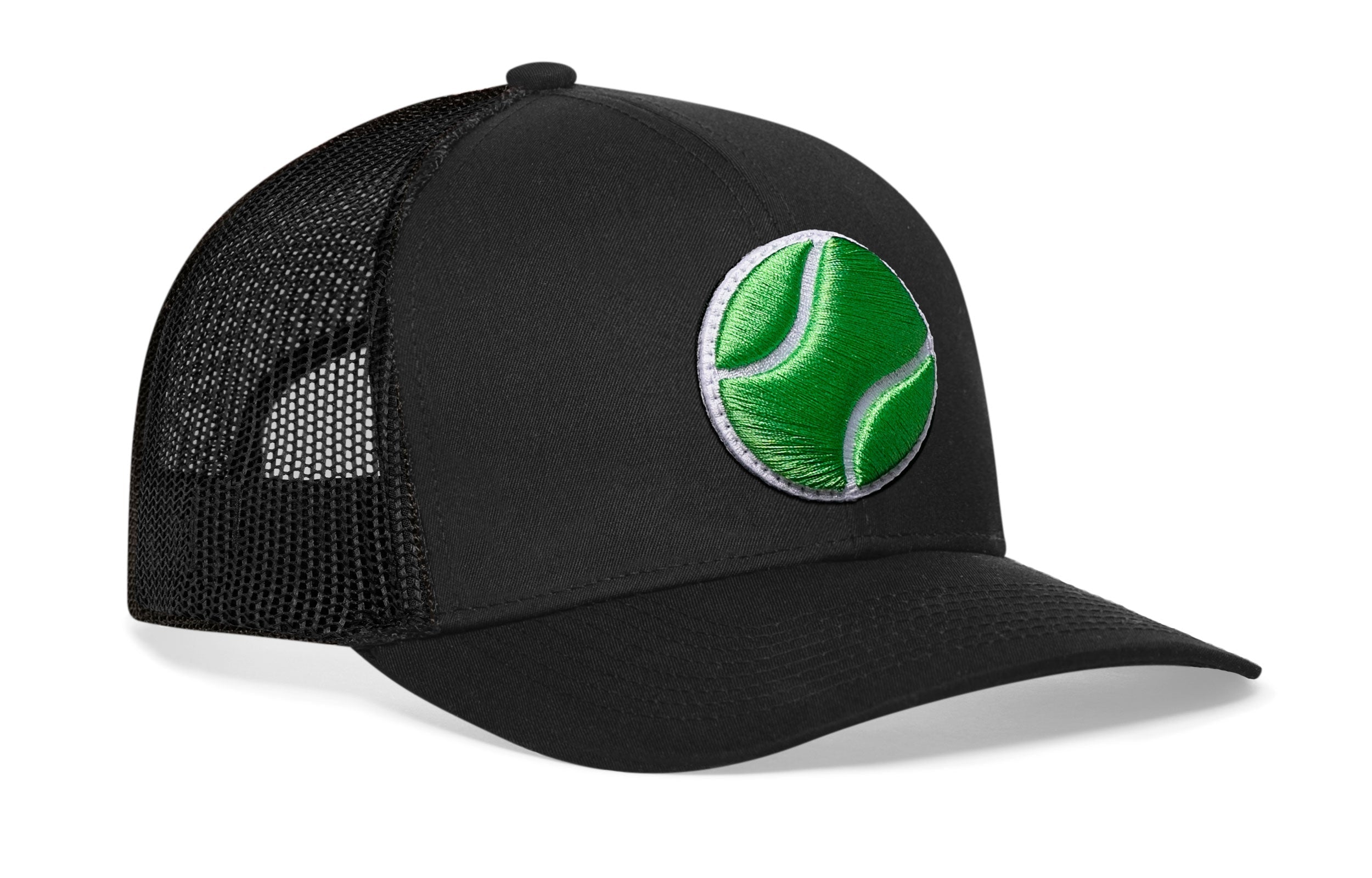 Tennis Trucker Hat — Black Tennis Ball Snapback Haka Hat