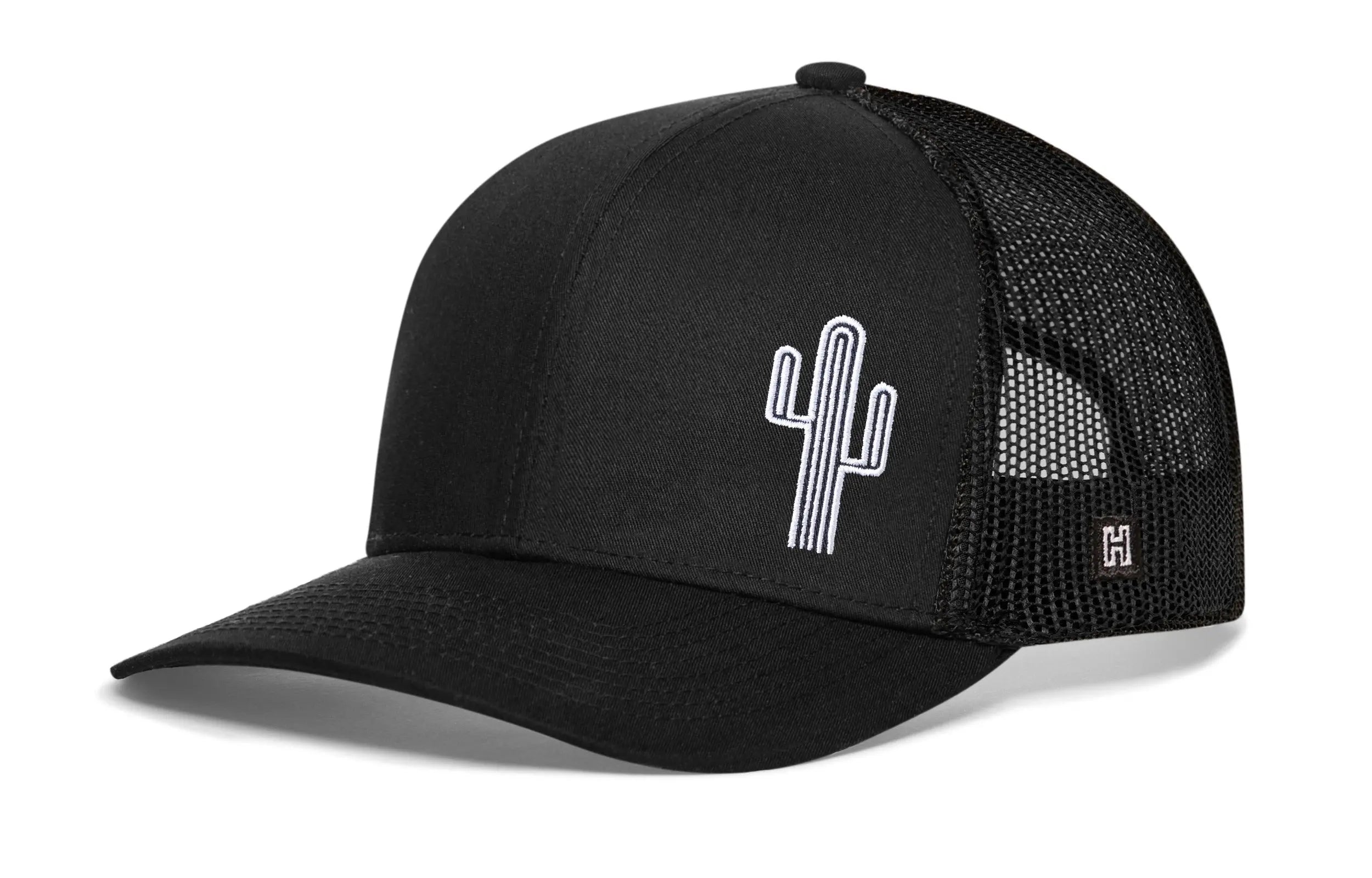 Cactus Trucker Hat  |  Black Cactus Snapback Haka Hat