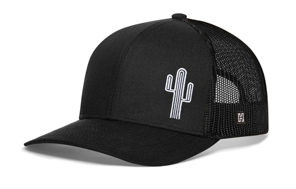 Cactus Trucker Hat  |  Black Cactus Snapback Haka Hat
