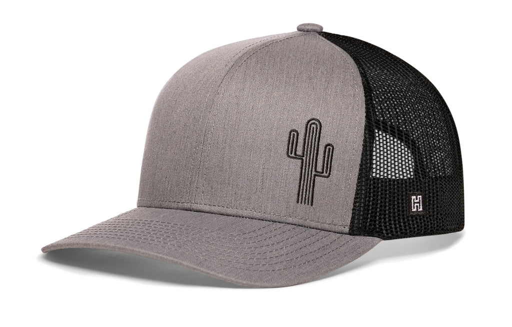 Cactus Trucker Hat  |  Gray-Black Cactus Snapback Haka Hat