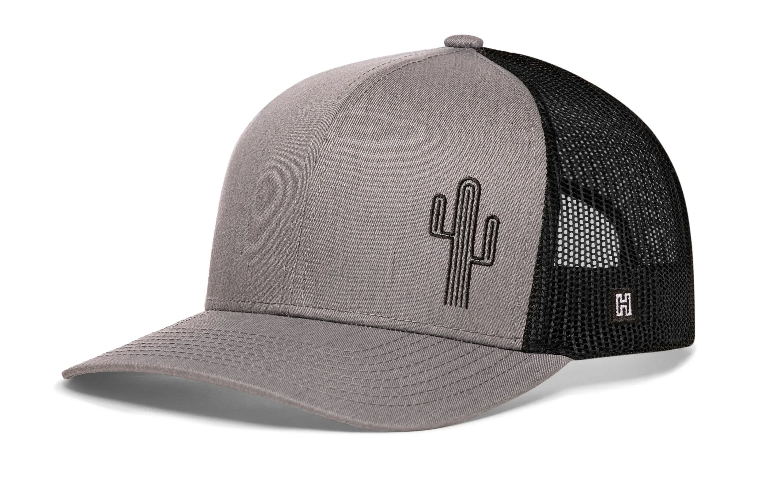 Cactus Trucker Hat  |  Gray-Black Cactus Snapback Haka Hat