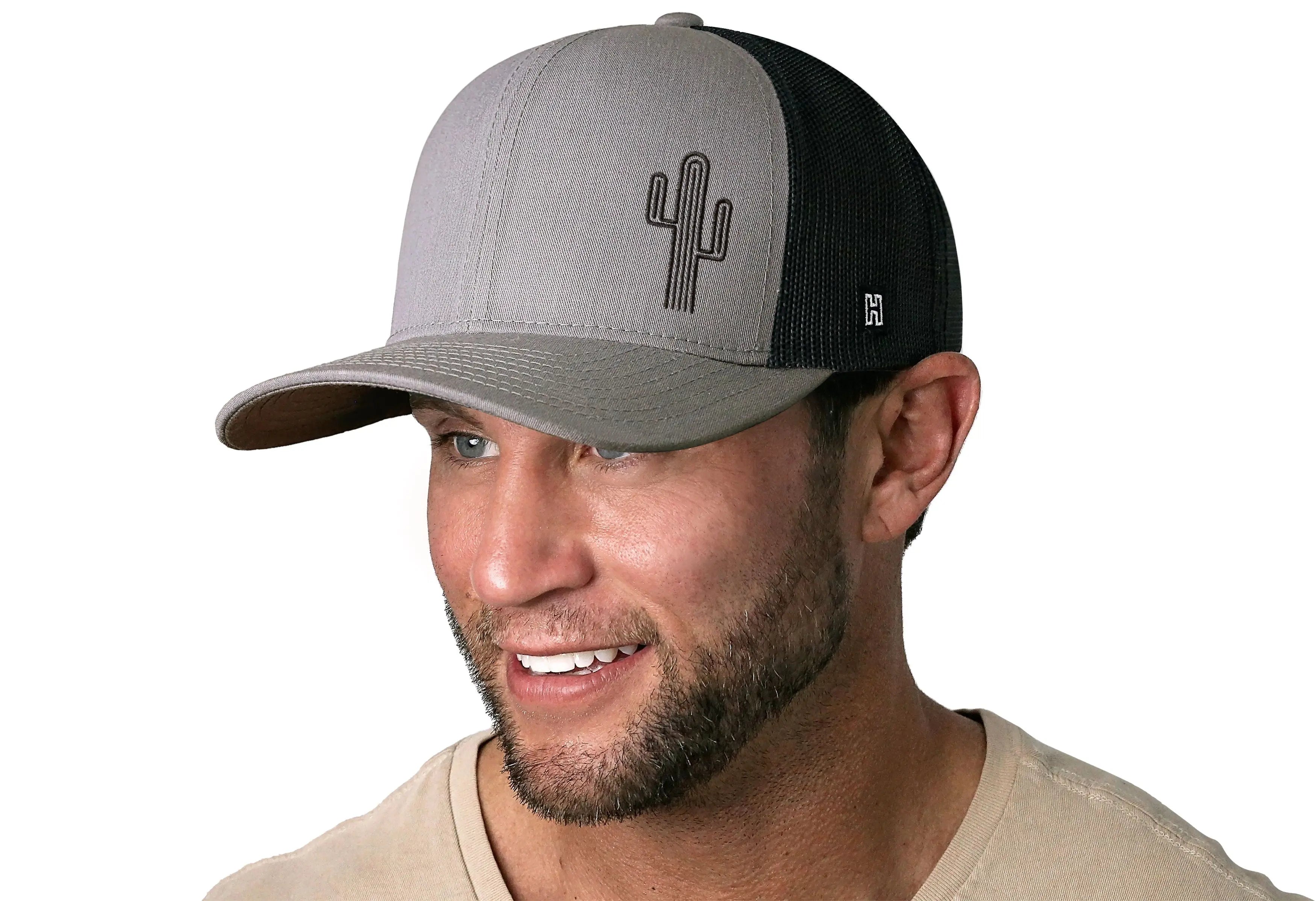 Cactus Trucker Hat  |  Gray-Black Cactus Snapback Haka Hat