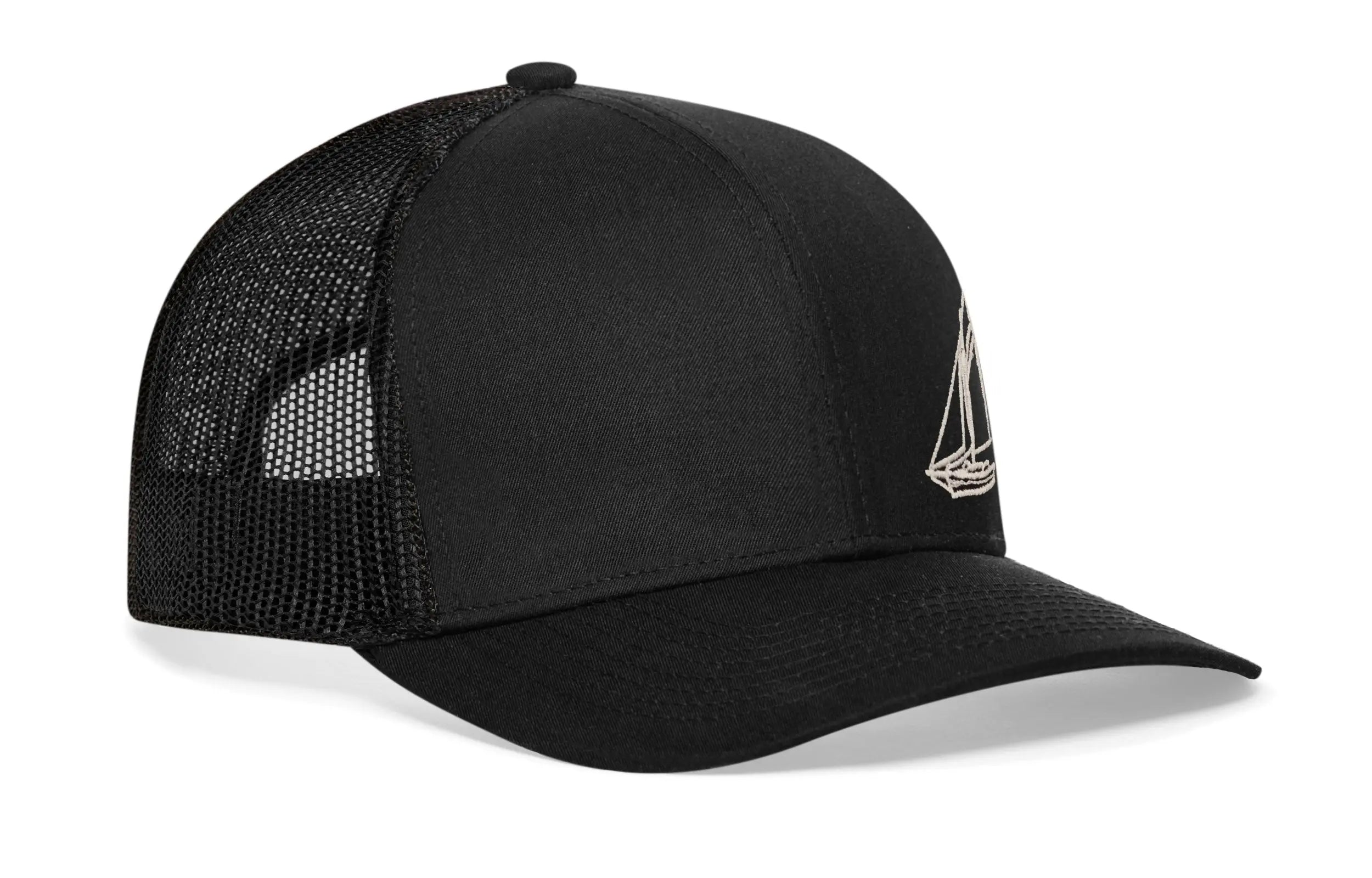 Sailboat Trucker Hat  |  Black  Snapback Haka Hat