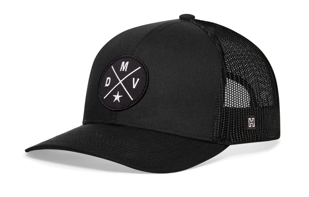 DMV Trucker Hat — DC Maryland Virginia Black Snapback Haka Hat