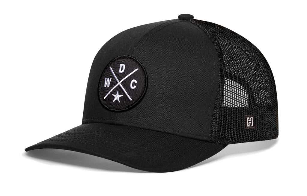 Washington DC Trucker Hat  |  Black WDC X Snapback Haka Hat
