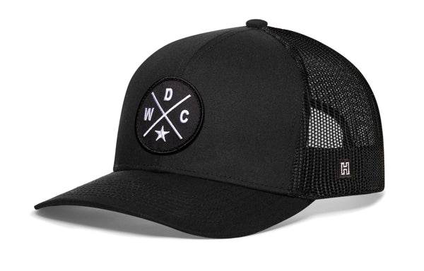 Washington DC Trucker Hat  |  Black WDC X Snapback Haka Hat