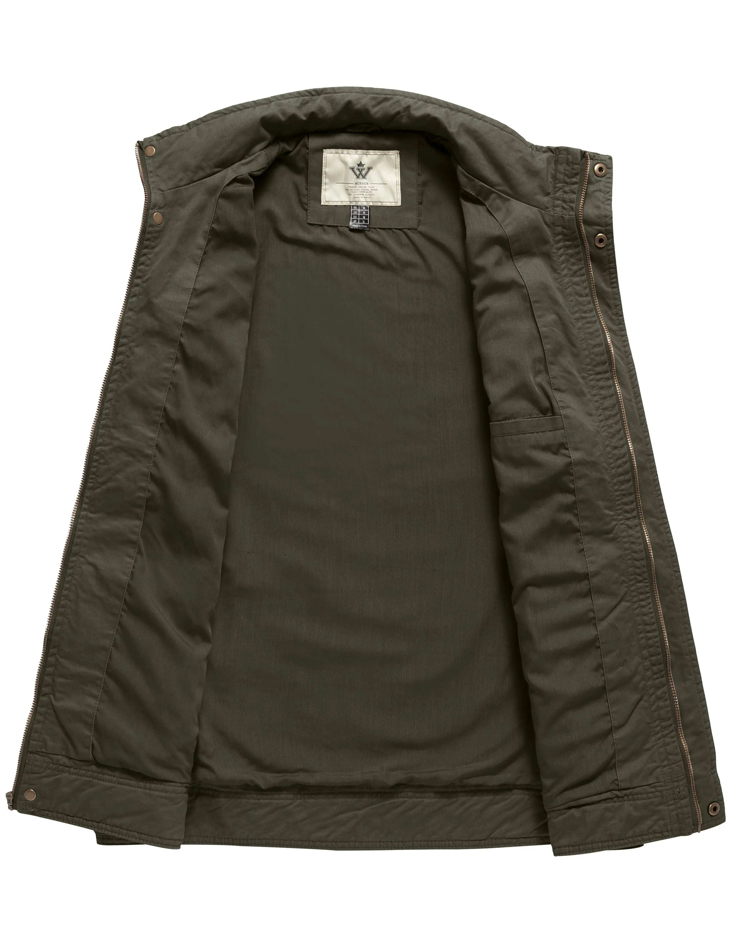 Men'S Spring Work Jacket Canvas Utility Jacket Green M