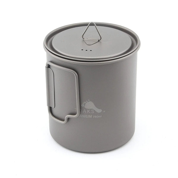 750Ml Titanium Cooking Pot Lightweight Camping Cookware Outdoor Gear