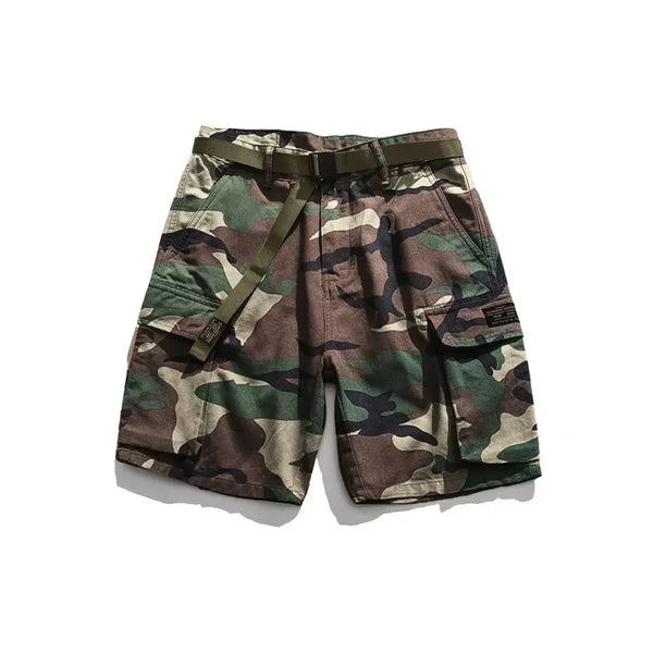 Summer Harajuku Multi-Pocket Camouflage Cargo Shorts Men Clothing Japanese Streetwear High Quality Tactical Casual Pants Male