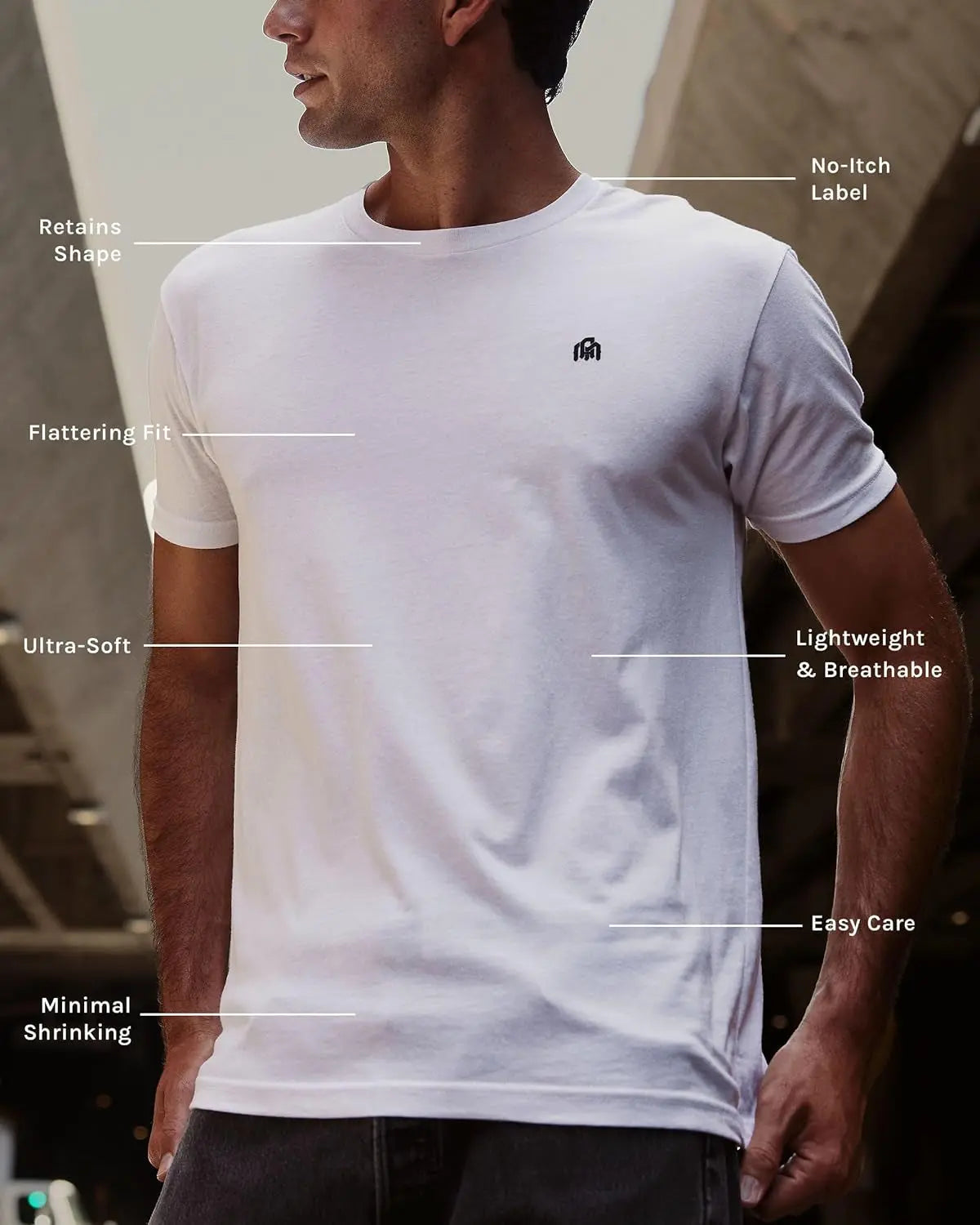 Men'S Fitted Crew Neck Logo Basic Tees - Modern Fit Fresh Classic Short Sleeve T-Shirts for Men (Green, Medium)
