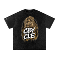 Cranberry's CBY CLE Cleveland Guardian Snow Washed Oversized Tee