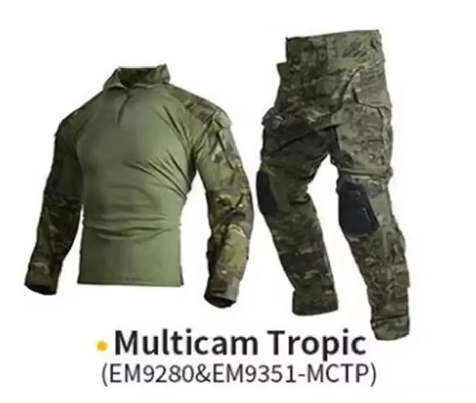 Emersongear Tactical G3 Uniform Sets NEW Mens Camouflage Suits Outdoor Hunting Shirt Pants Tops Duty Cargo Trouser AOR1