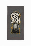 CBY BKN Water Tower beach towel, Brooklyn rooftop water tower printed full length