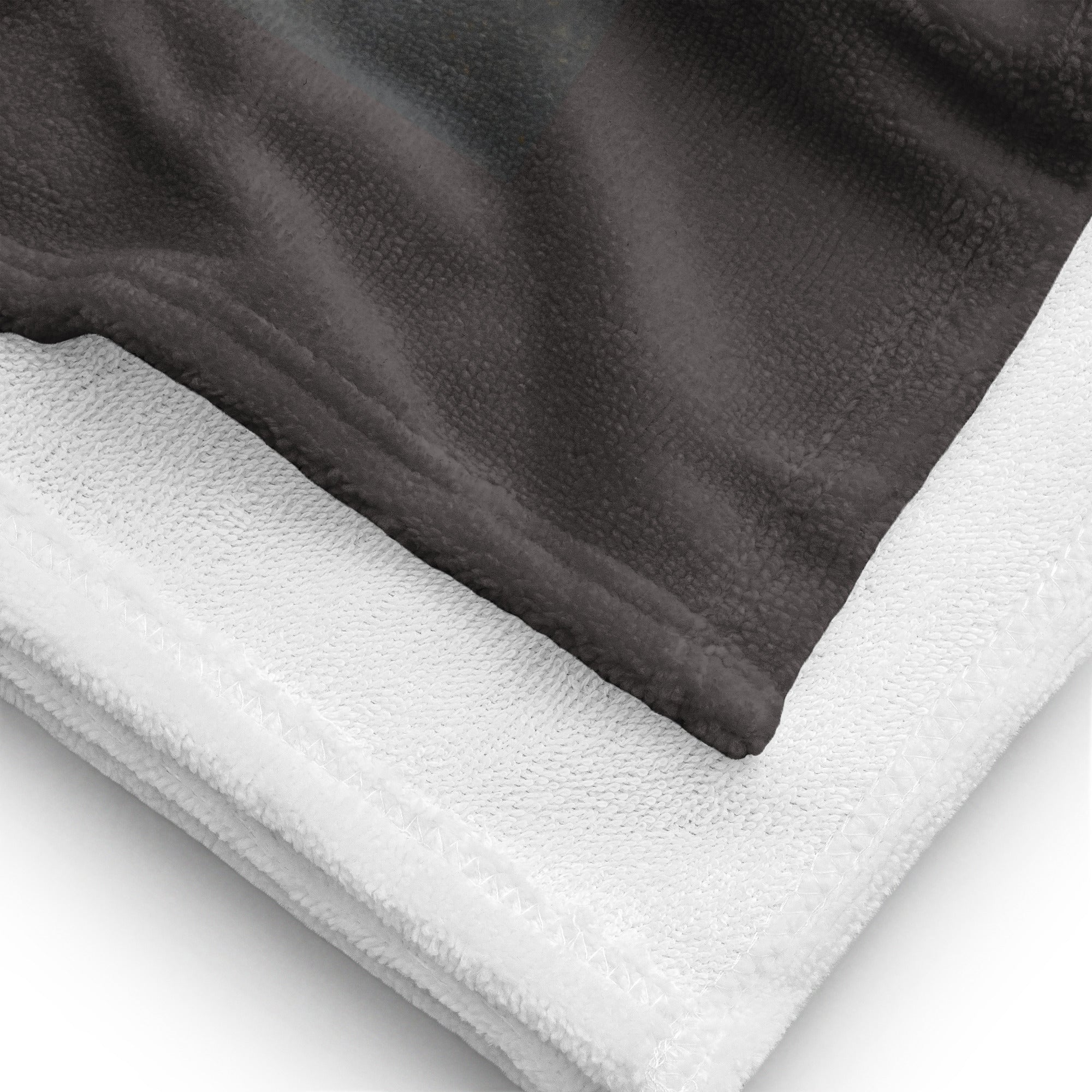 CBY BKN Water Tower beach towel laid flat, 30 by 60 inches