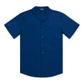 Men’s Short Sleeve Tailored Fit Button-Down Shirt – Blue Sapphire Capelle Miami