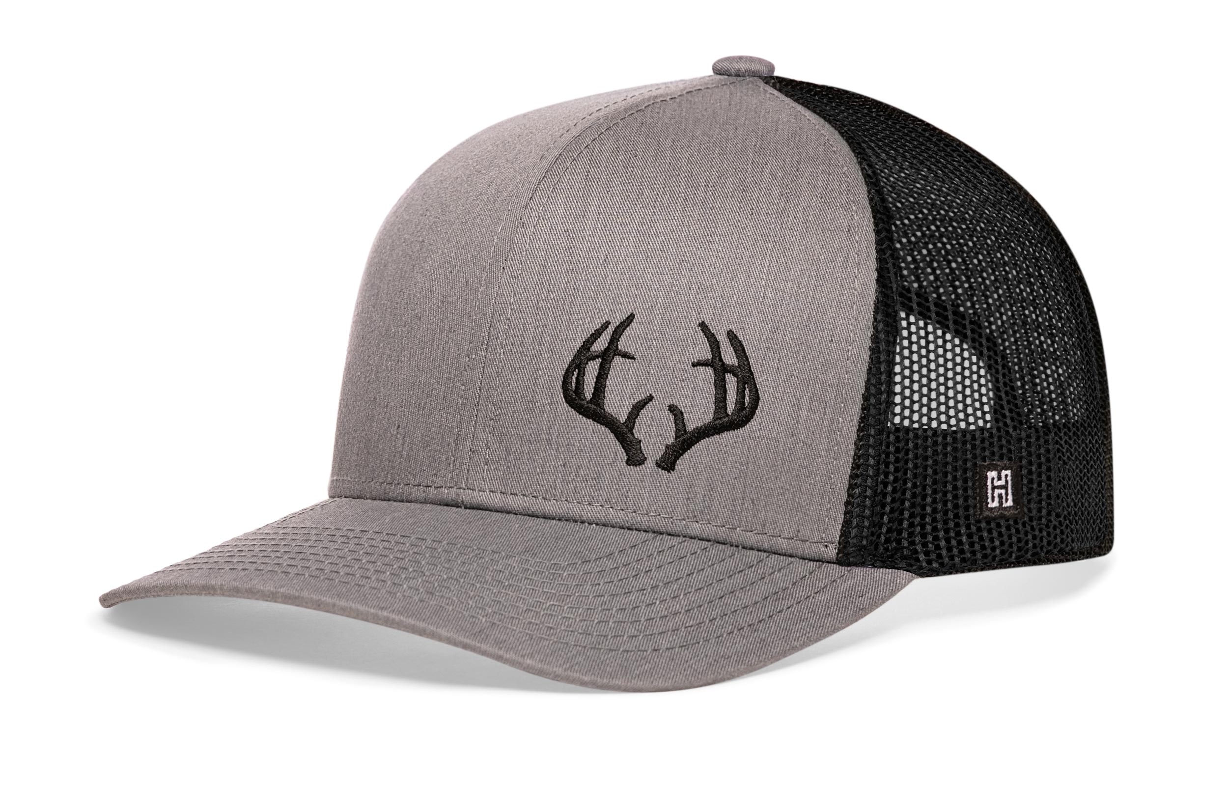 Buck Antler Trucker Hat  |  Black Buck Antler Snapback Haka Hat