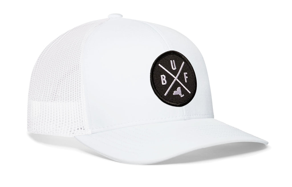 Buffalo trucker hat — adjustable snapback closure