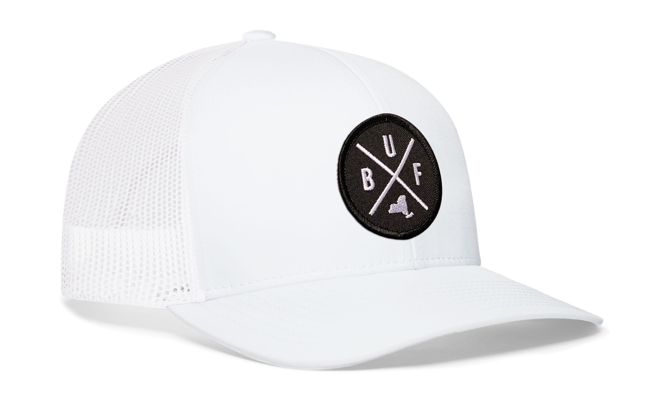 Buffalo trucker hat — adjustable snapback closure