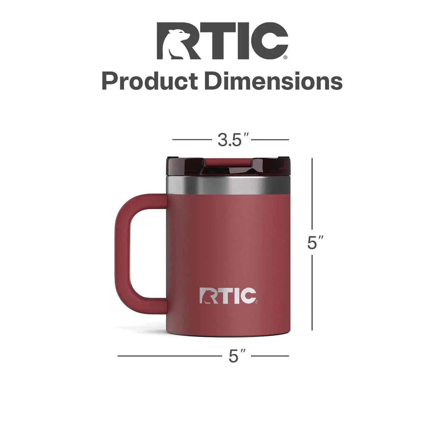 12 Oz Ceramic Lined Insulated Essential Mug, Wide Mouth, Leak-Resistant Lid, Black Cherry