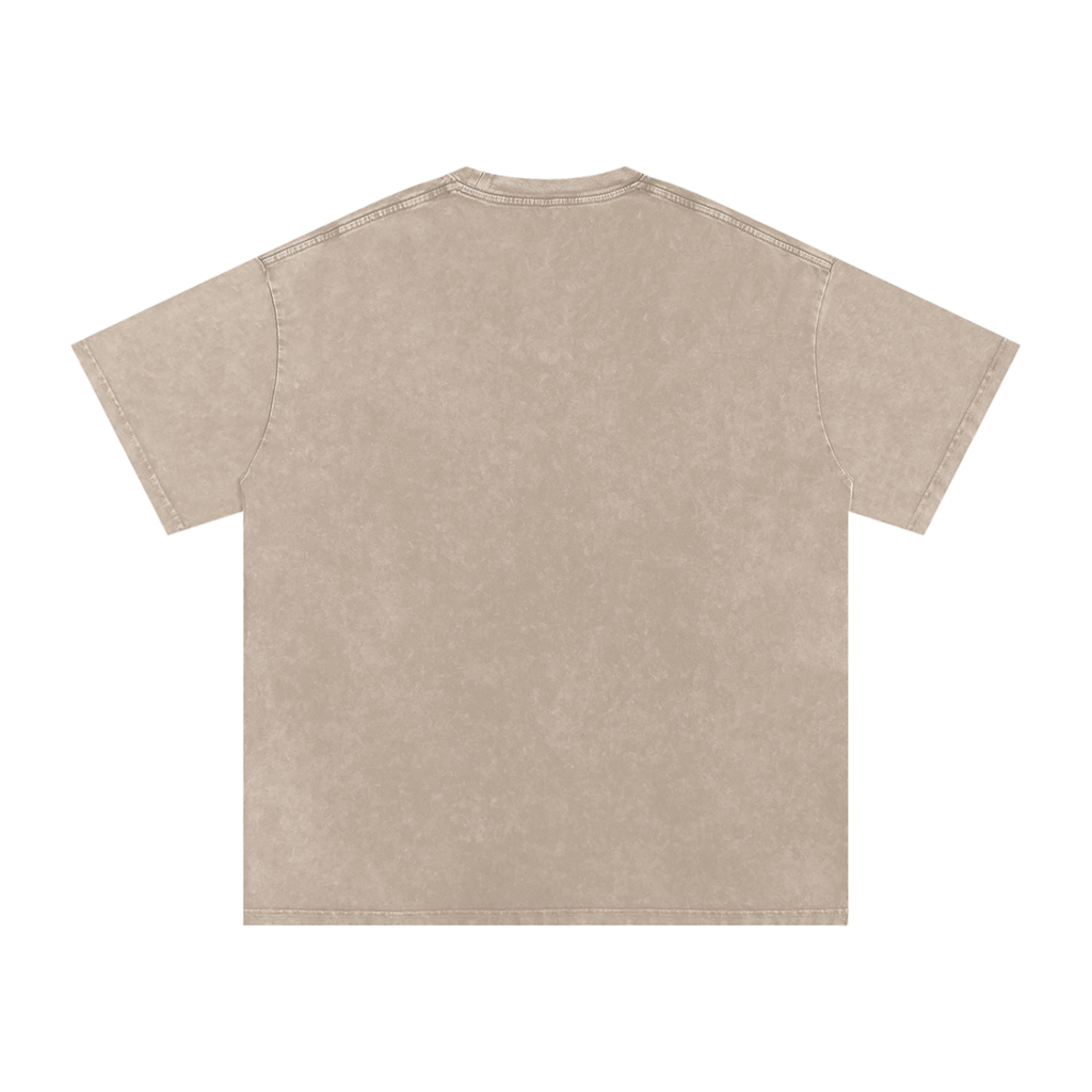 CBY CLE Steel Mark Oversized Tee — Snow Wash Light Cranberry's