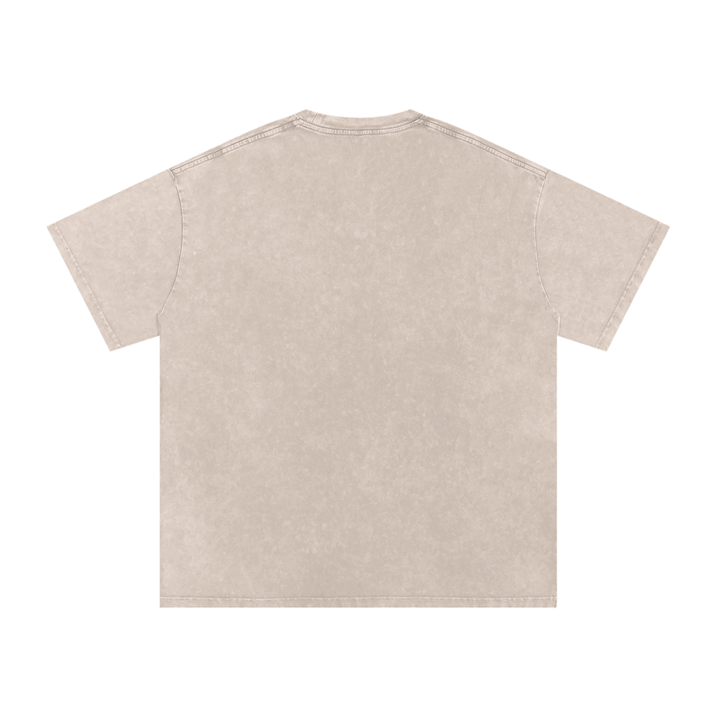 CBY CLE Steel Mark Oversized Tee — Snow Wash Light Cranberry's