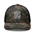 CBY CLE Deep & Cold camo trucker hat — camo black, front