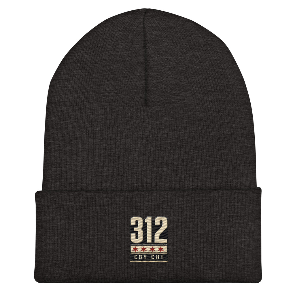 CBY CHI 312 cuffed beanie — dark grey, front