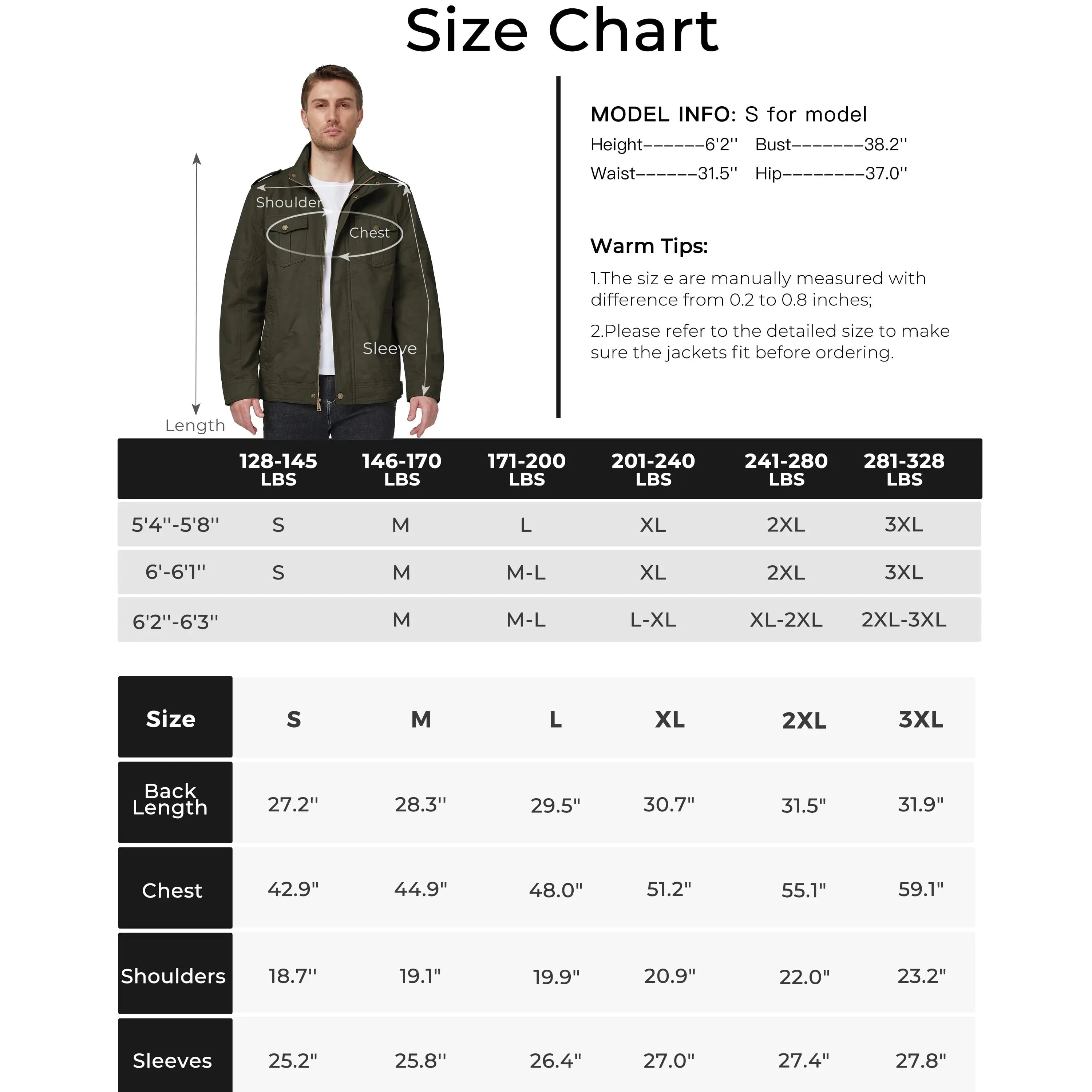 Men'S Spring Work Jacket Canvas Utility Jacket Green M