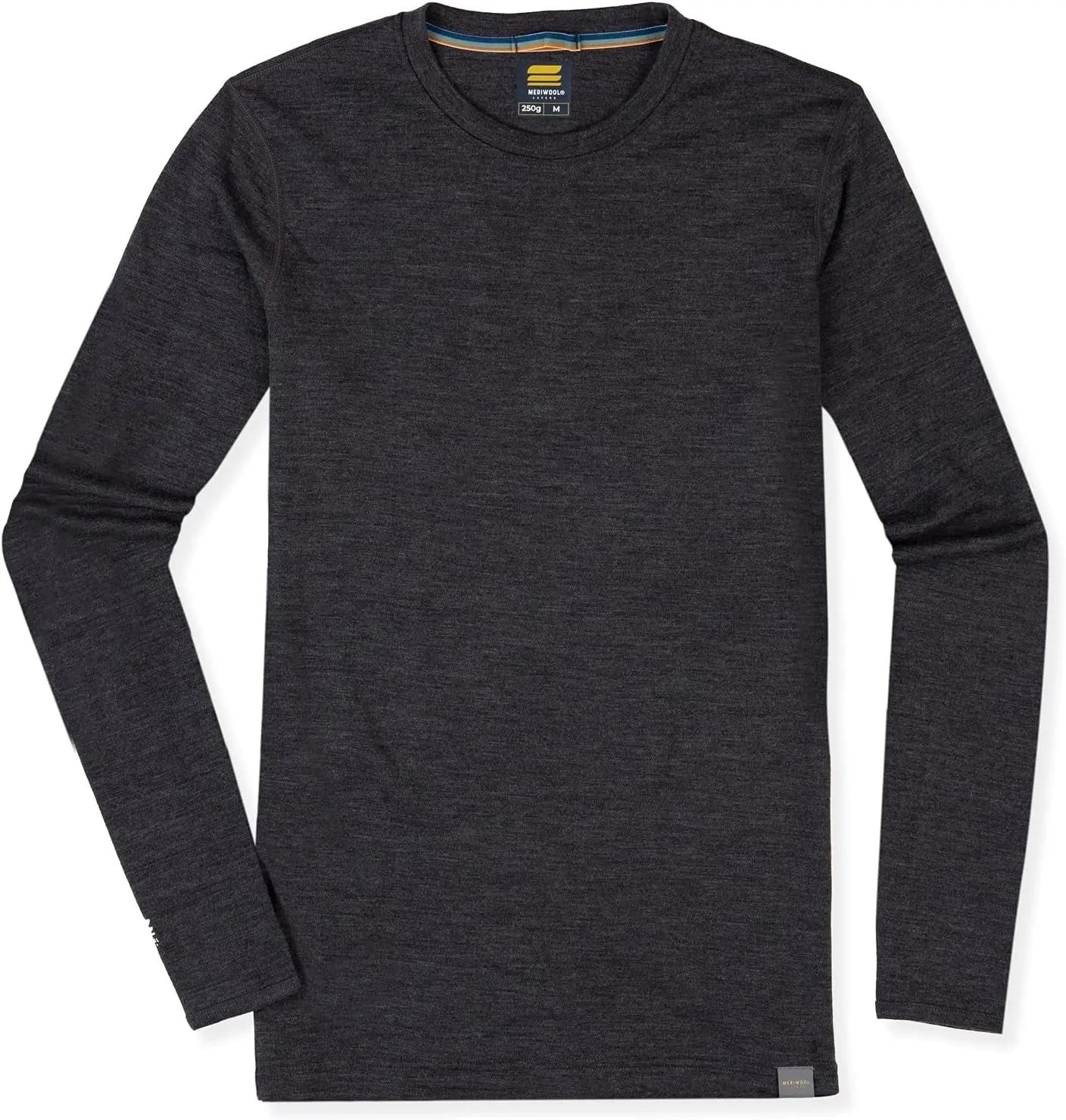 Mens Base Layer - 100% Merino Wool Midweight Long Sleeve Thermal Shirt