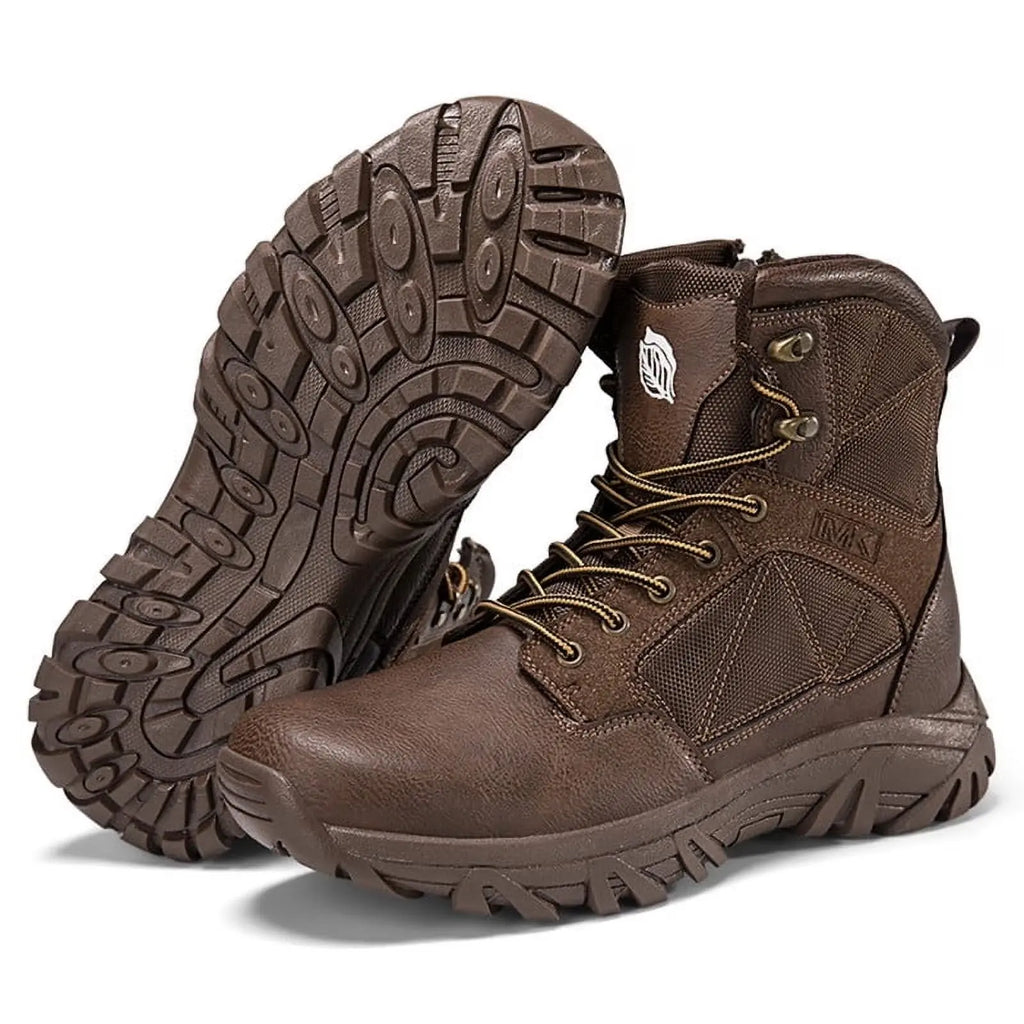 Men'S Waterproof Hiking Boots Outdoor Mid Trekking Backpacking Mountaineering Shoes