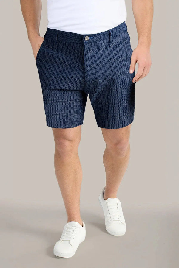 Twillory Performance Shorts 32 Blue Prince of Wales $90 MSRP Tailored Fit