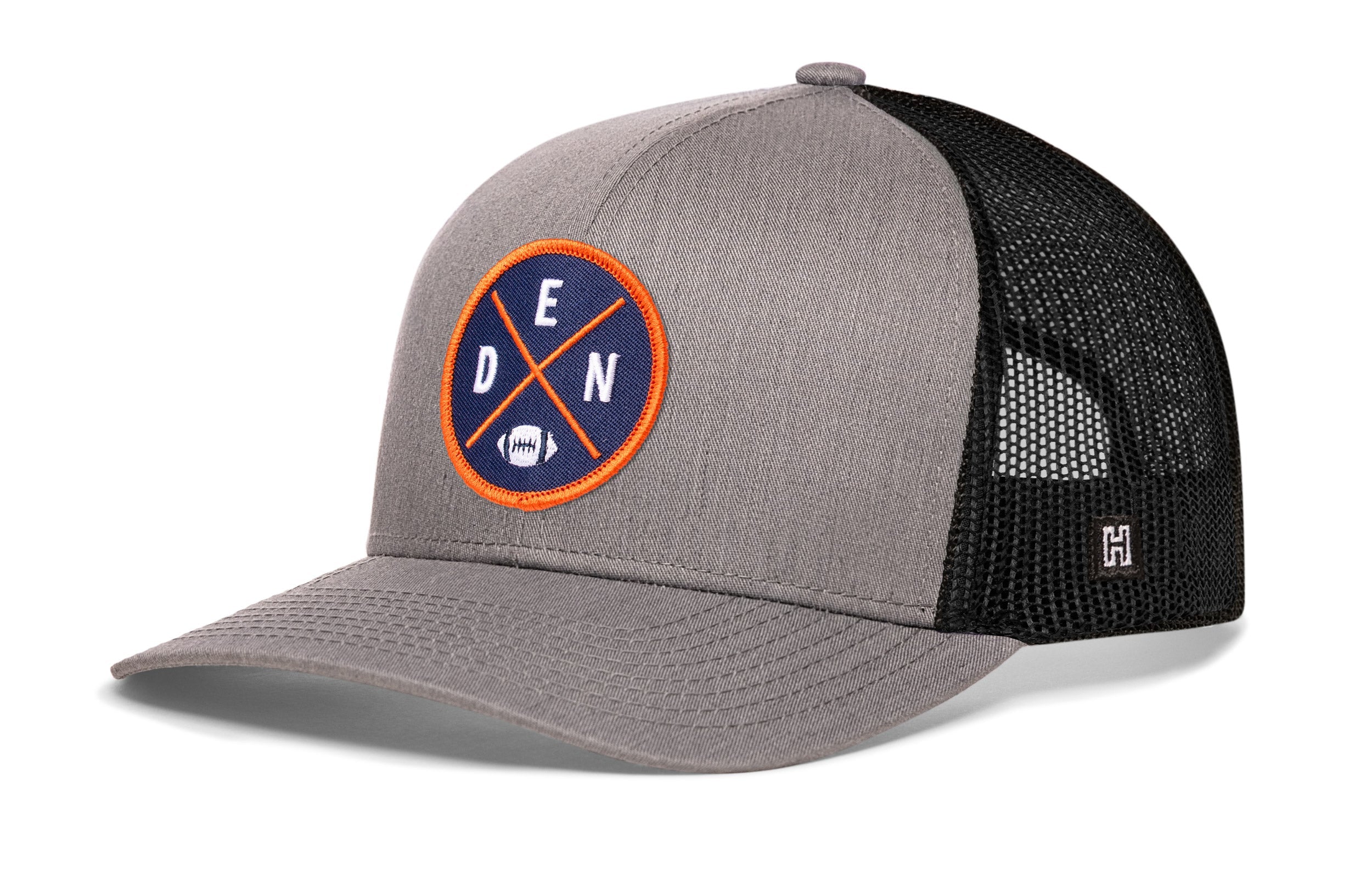 Denver Trucker Hat  |  Black DEN X Football Snapback Haka Hat
