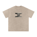 CBY CLE Steel Mark Oversized Tee — Snow Wash Light Cranberry's