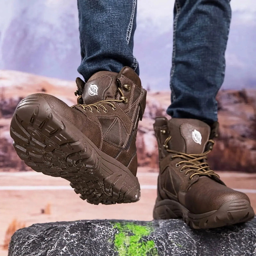 Men'S Waterproof Hiking Boots Outdoor Mid Trekking Backpacking Mountaineering Shoes
