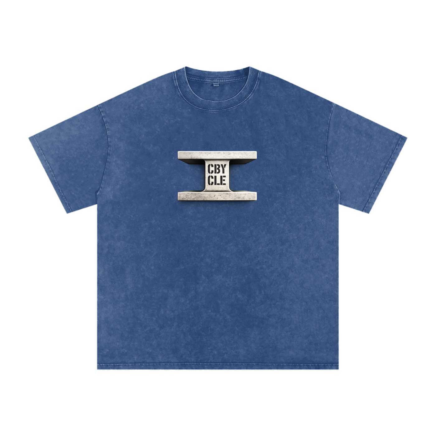 CBY CLE Steel Mark Oversized Tee — Snow Wash Cranberry's