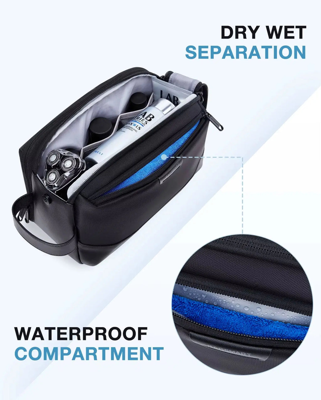 Men'S Toiletry Bag  Large Toiletry Organizer Dopp Kit Makeup Bag Waterproof Cosmetic Bags Men'S Travel Necessaire
