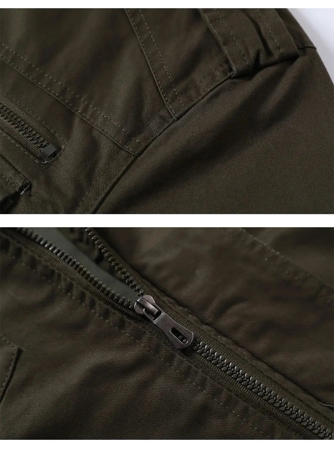 Men'S Casual Jackets Windbreaker Outwear Cargo Bomber Jackets Full Zipper Mid Length Fall Spring Coats Darkgreen S