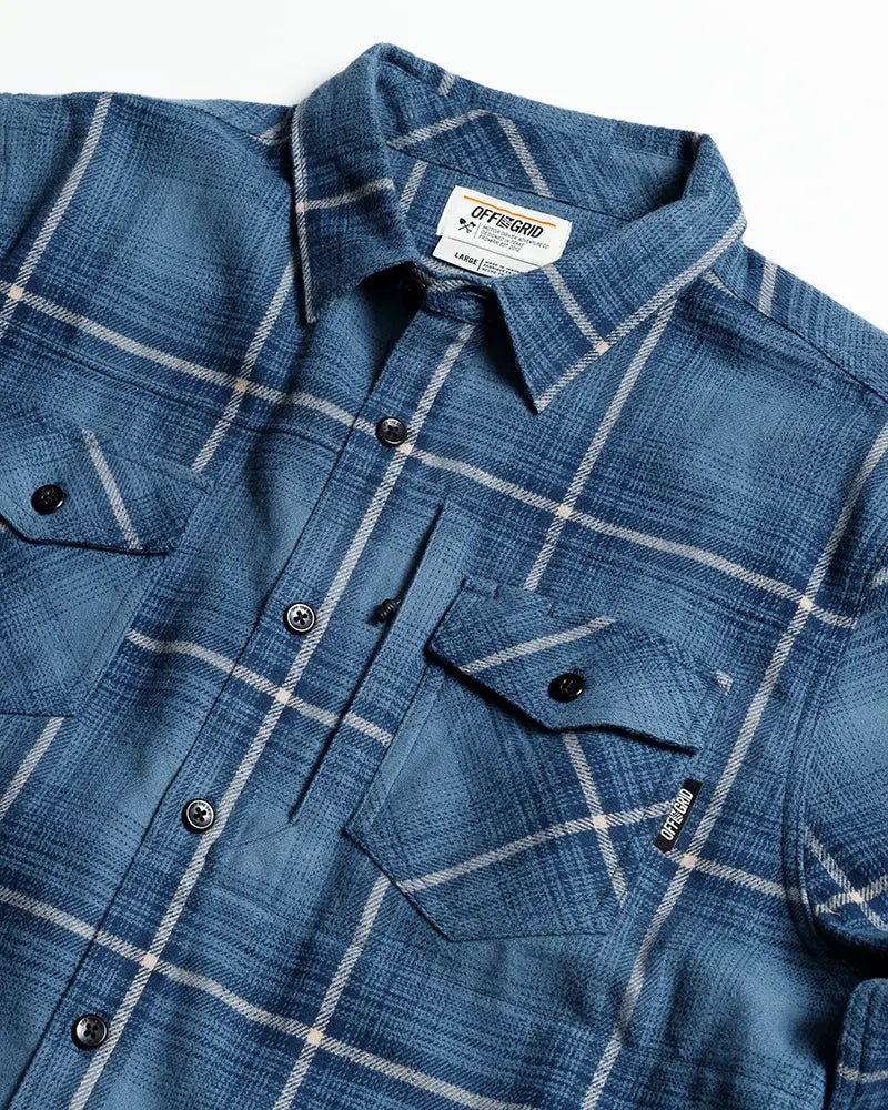 Destroyer Flannel - Pale Blue Off The Grid Surplus