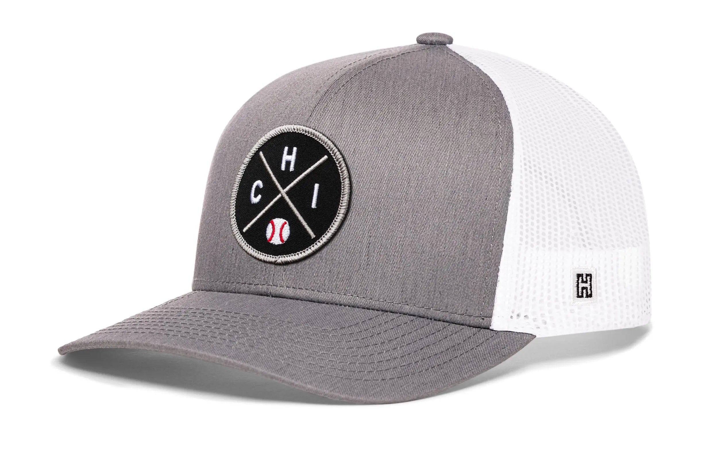 Chicago Trucker Hat  |  Silver CHI X Baseball Snapback Haka Hat