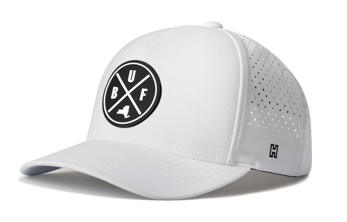 Buffalo BUF X performance 5-panel hat — water-repellent snapback