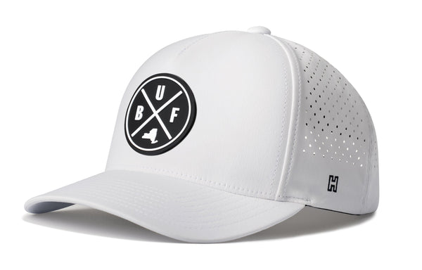 Buffalo BUF X performance 5-panel hat — water-repellent snapback