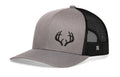 Buck Antler Trucker Hat  |  Gray-Black Buck Antler Snapback Haka Hat