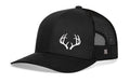 Buck Antler Trucker Hat  |  Black Buck Antler Snapback Haka Hat