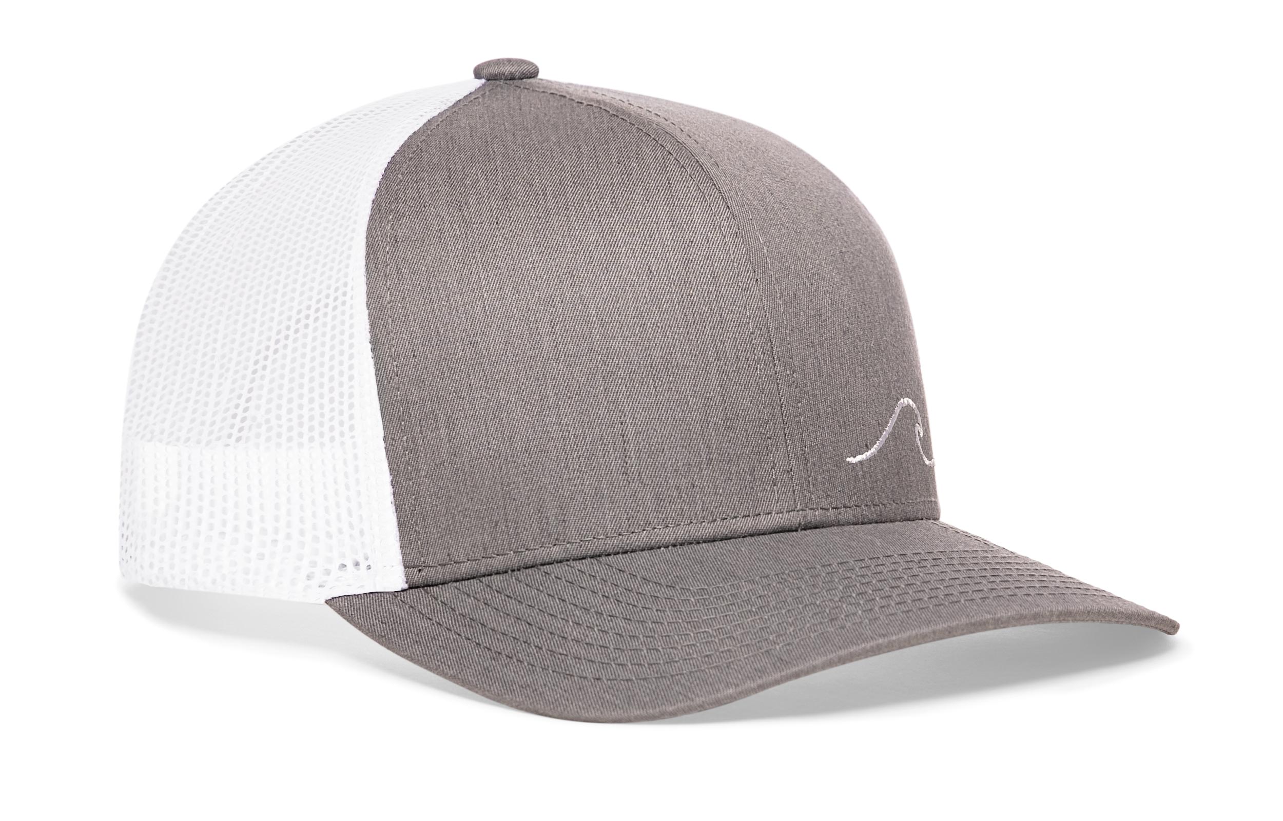 Wave Trucker Hat  |  Gray-White Beach Snapback Haka Hat