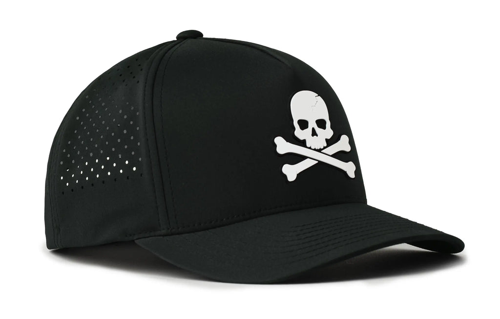 Skull and Crossbones Performance 5-Panel Hat  |  Jolly Roger Flexfit® Snapback Haka Hat