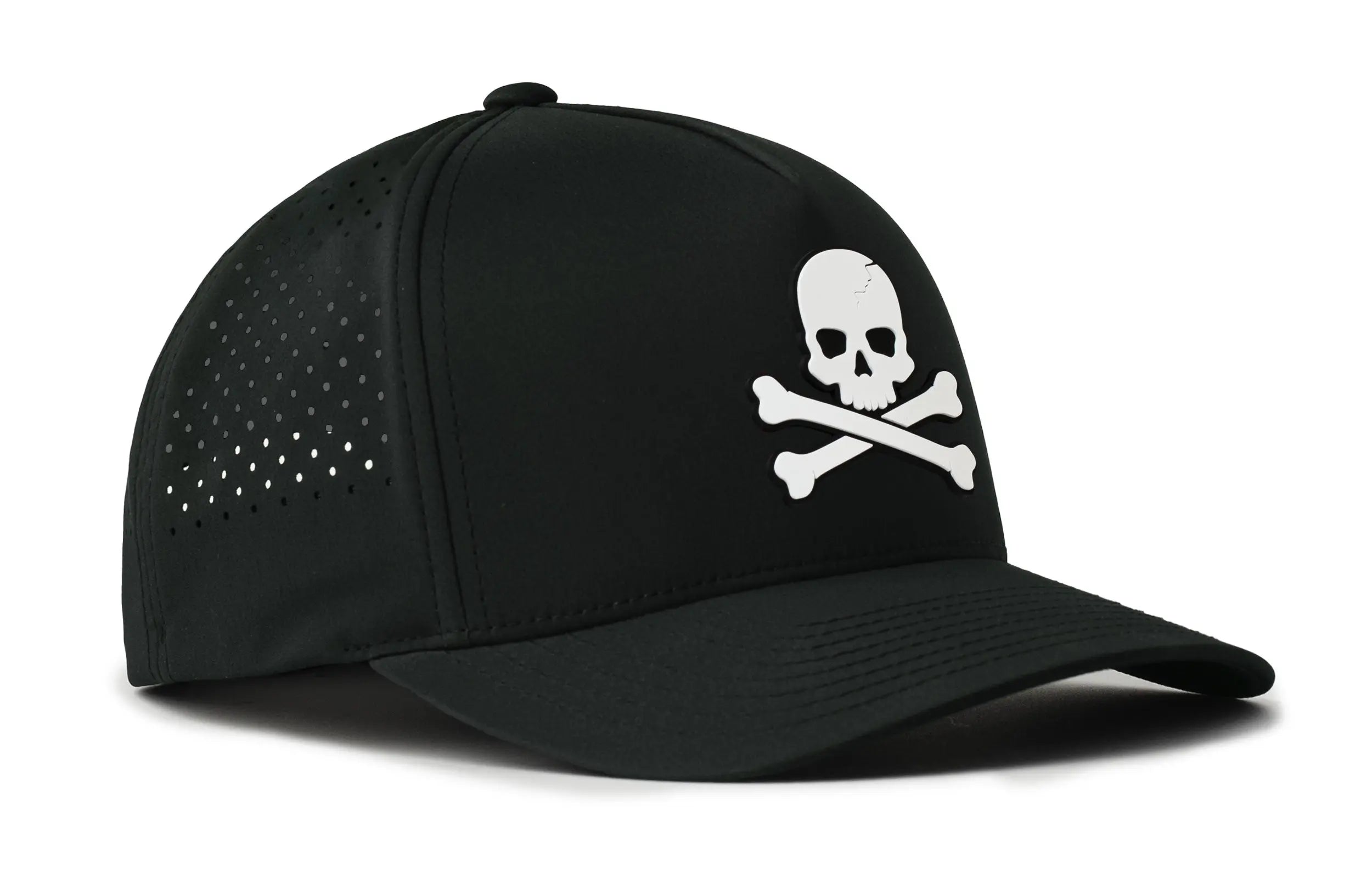 Skull and Crossbones Performance 5-Panel Hat  |  Jolly Roger Flexfit® Snapback Haka Hat