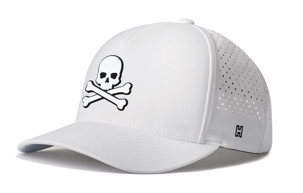 Skull and Crossbones Performance 5-Panel Hat  |  Jolly Roger Flexfit® Snapback Haka Hat