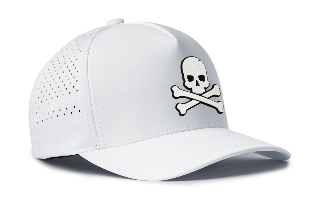Skull and Crossbones Performance 5-Panel Hat  |  Jolly Roger Flexfit® Snapback Haka Hat