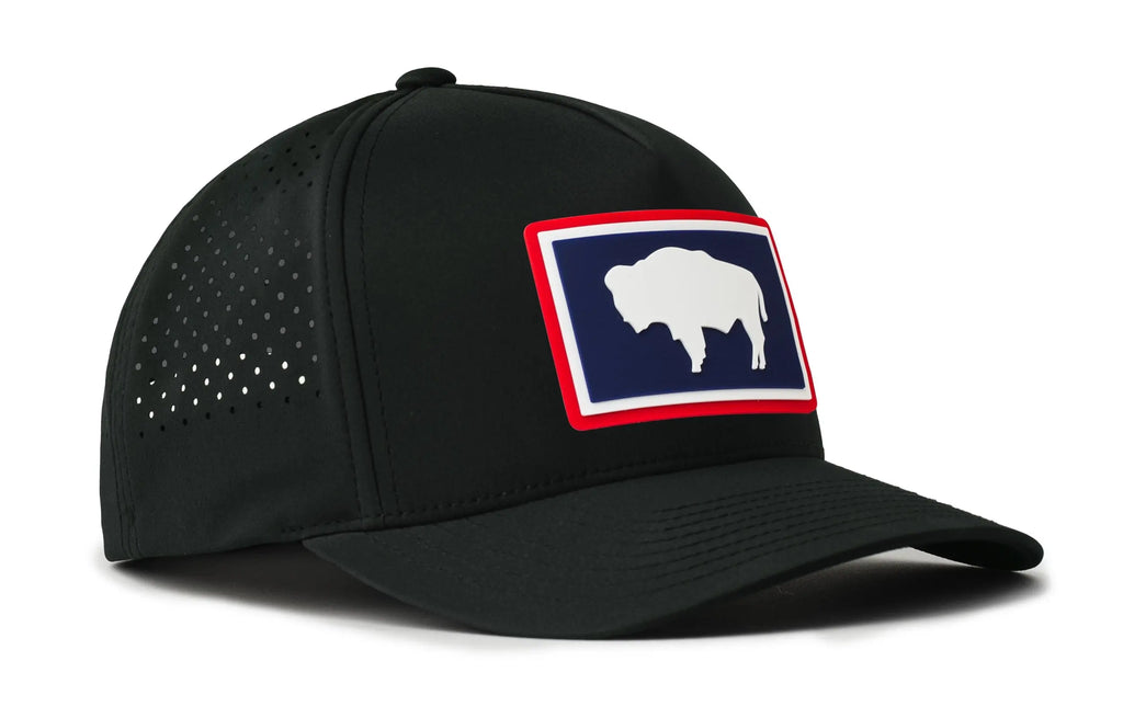 Wyoming Flag Performance 5-Panel Hat  |  WY Buffalo Flexfit® Snapback Haka Hat