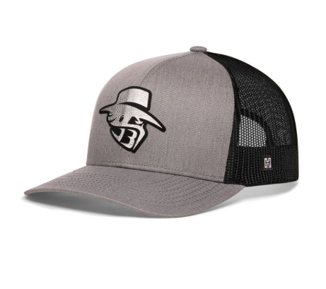 JBR Silver Logo  |  Black Metallic Leather Snapback Haka Hat
